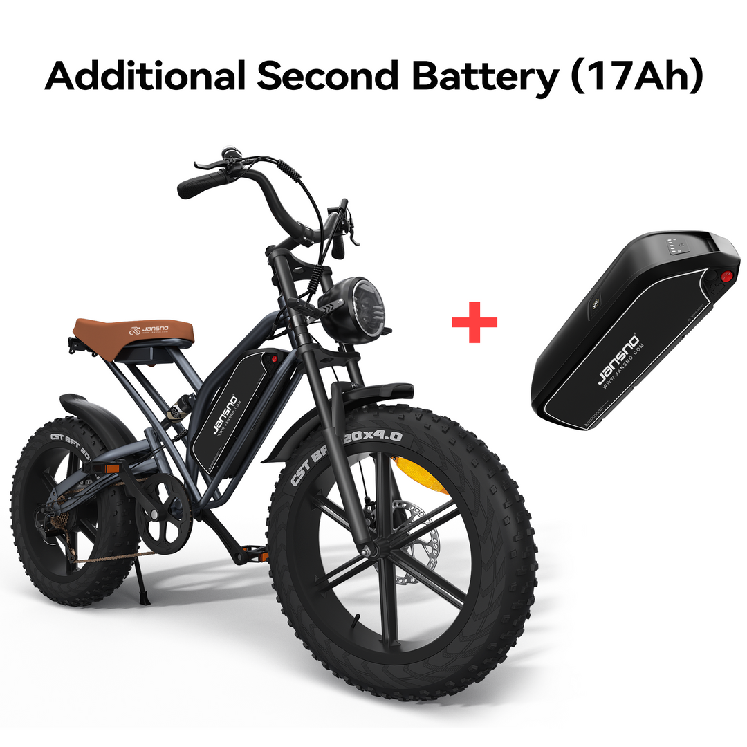 Jansno X50 Fat Tire Bike électrique pour adultes, moteur 750W, batterie amovible 48V 14AH