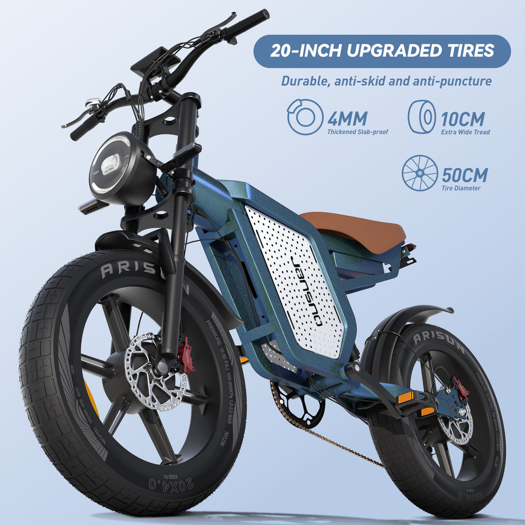 JANSNO X60 Doppio Motore Fino a 1500 W di Potenza, Batteria 48 V 23 Ah Disco Idraulico a Lunga Autonomia da 80 km