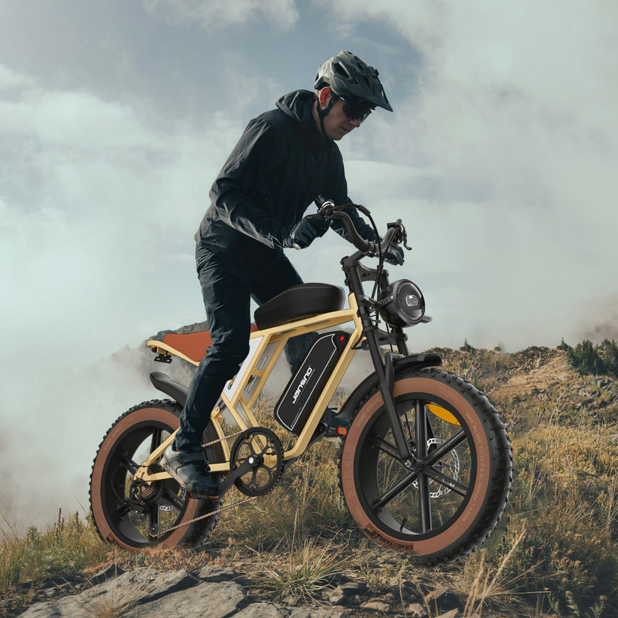 JANSNO X70 Off Road Electric Bike for Adults, 48V 34Ah Dual Battery, 750W Powerful Motor